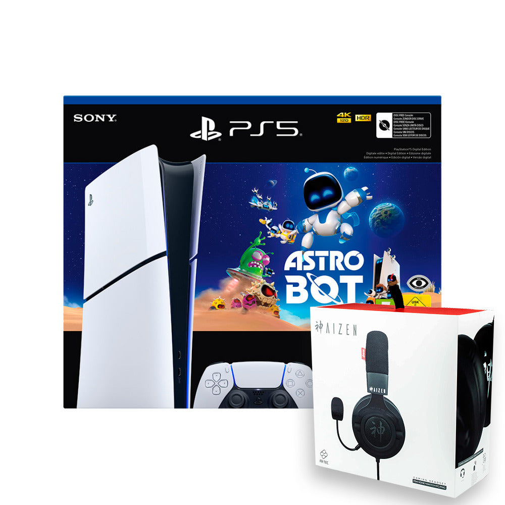 CONSOLA PS5 SLIM DIGITAL +ASTROBOT+AURICULAR AIZEN