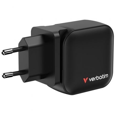 Cargador de Pared Universal GaN Verbatim Mini GaN Wall Charger/ 2xUSB Tipo-C/ 1xUSB/ 70W