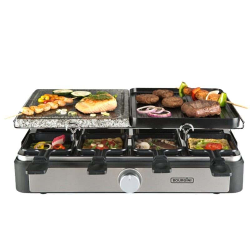 PLANCHA DE ASAR BOURGINI GOURMETTE RACLETTE GRILL 1300W