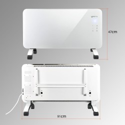 RADIADOR BAJO CONSUMO  2000W  PROGRAMABLE CONTROL APP WIFI  BLANCO