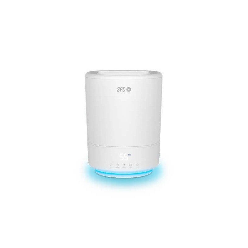 HUMIDIFICADOR INTELIGENTE SPC EVADNE GRIS ELIMINA 99.9% BACTERIAS 12H AUTONOMIA 10 MODOS WIFI