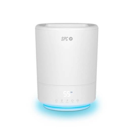 HUMIDIFICADOR INTELIGENTE SPC EVADNE GRIS ELIMINA 99.9% BACTERIAS 12H AUTONOMIA 10 MODOS WIFI