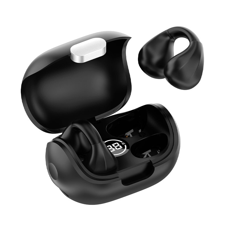 COOL AURICULARES STEREO BLUETOOTH EARBUDS CLIP NEGRO de lado abiertos