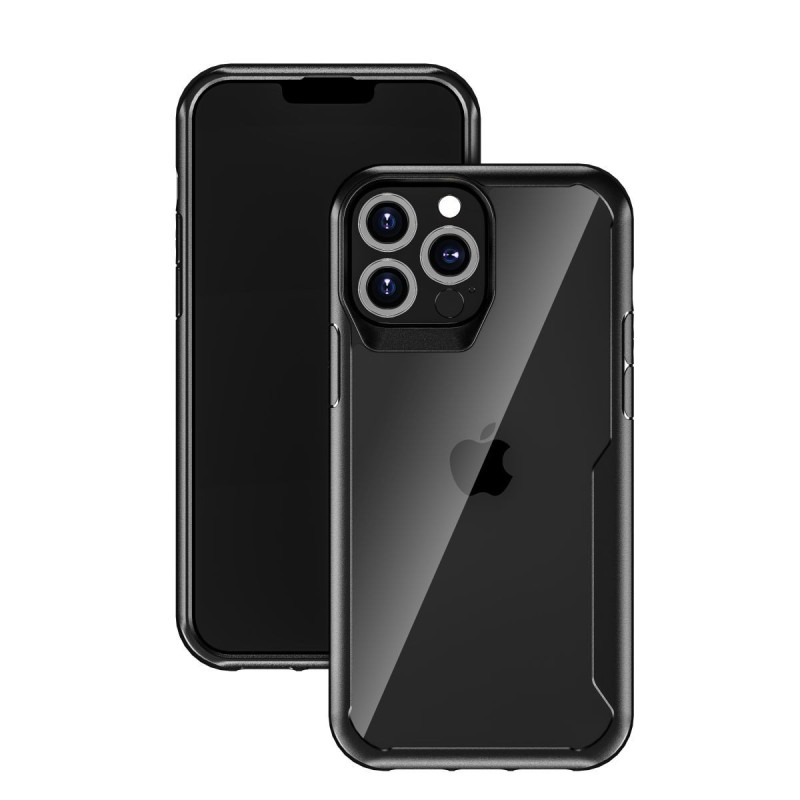 FUNDA MUVIT SHOCKPROOF 2M PARA APPLE IPHONE 13 PRO TRANSPARENTE NEGRA