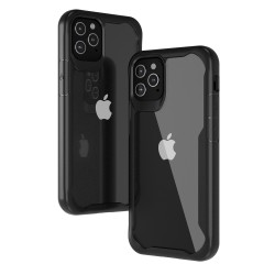 FUNDA MUVIT SHOCKPROOF 2M PARA APPLE IPHONE 12 12 PRO TRANSPARENTE NEGRA