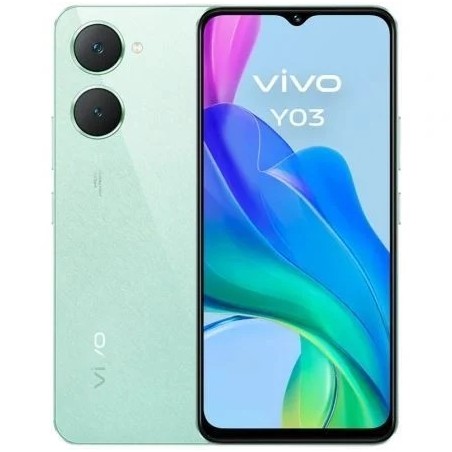 vivo Y03 verde gema frontal