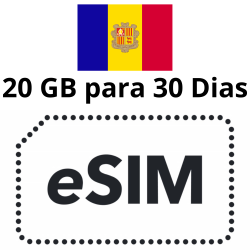 ESIM Andorra - 20 GB - 30 días