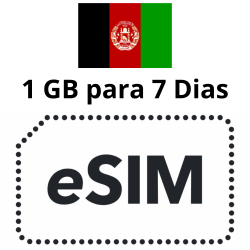 ESIM Afganistán - 1 GB - 7 días