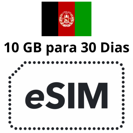 ESIM Afganistán - 10 GB - 30 días