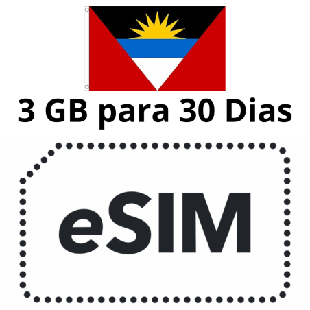ESIM Antigua y Barbuda - 3 GB - 30 días