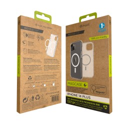 FUNDA MUVIT RECYCLETEK MAGSAFE PARA APPLE IPHONE 14 PLUS TRANSPARENTE