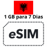 Esim Albania - 1 GB - 7 días