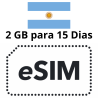 Esim Argentina - 2 GB - 15 días