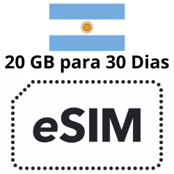Esim Argentina - 20 GB - 30 días
