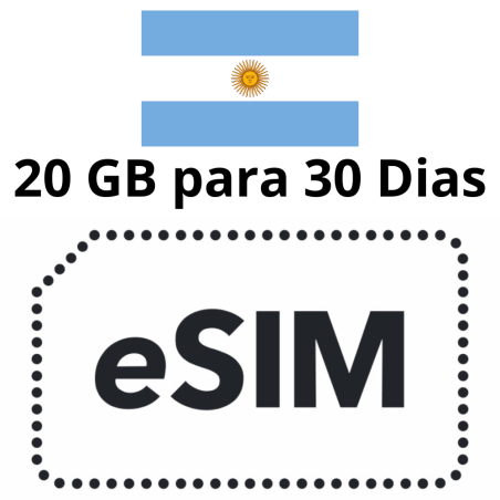Esim Argentina - 20 GB - 30 días