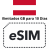 Esim Austria - Ilimitados - 10 días