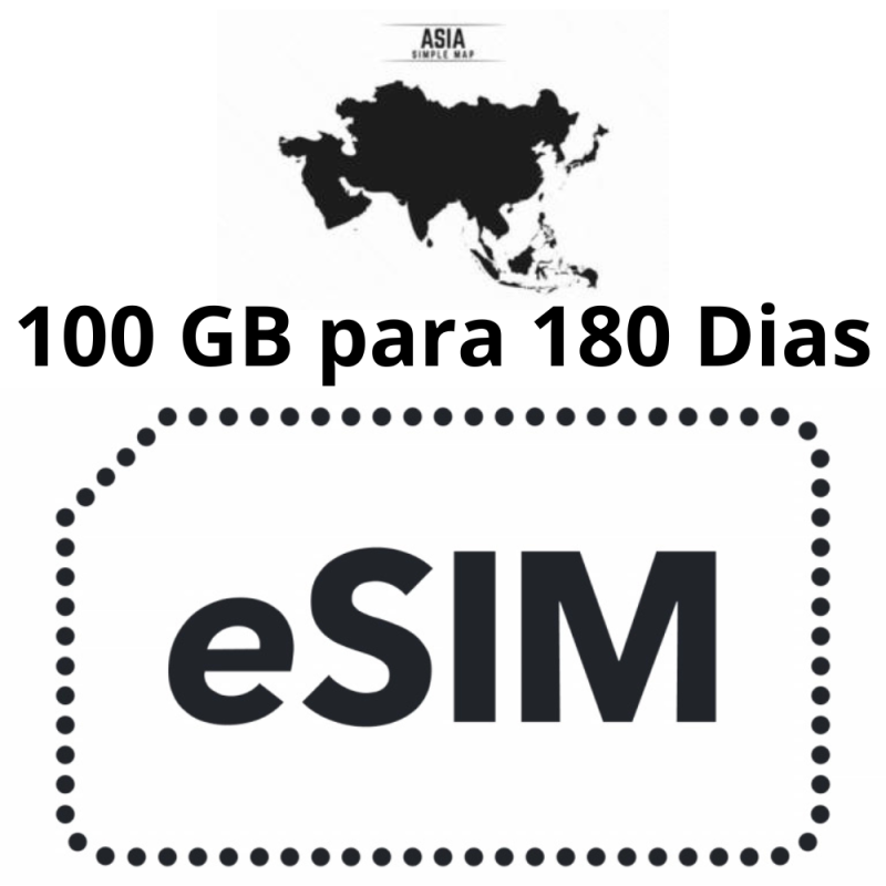 ESIM Asia - 100 GB - 180 días