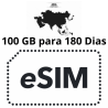 ESIM Asia - 100 GB - 180 días