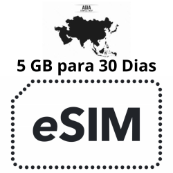 Esim Asia - 5 GB - 30 días