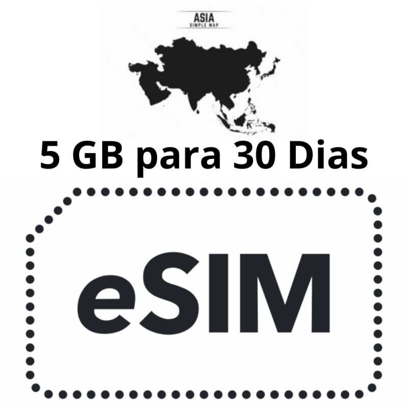 Esim Asia - 5 GB - 30 días