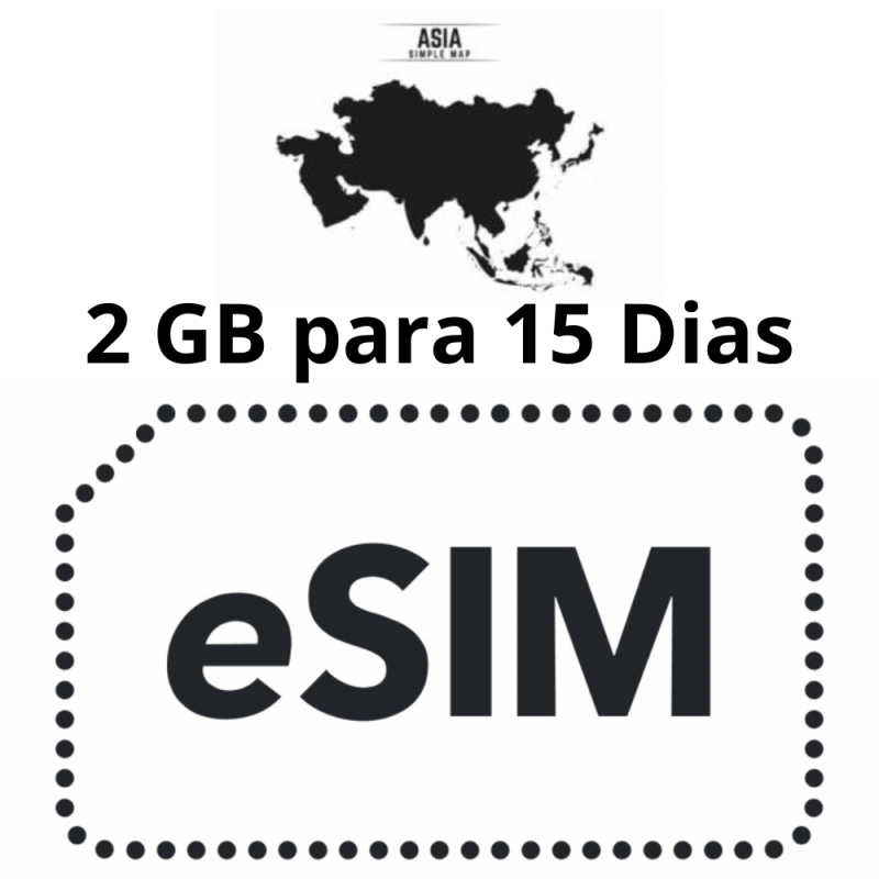 Esim Asia - 2 GB - 15 días