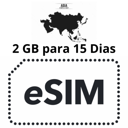Esim Asia - 2 GB - 15 días