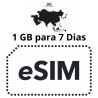 Esim Asia - 1 GB - 7 días