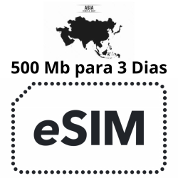 Esim Asia - 500 MB - 3 días