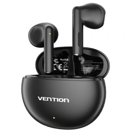 Auriculares Bluetooth Vention ELF 06 NBKB0 con estuche de carga/ Autonomía 6h/ Negros
