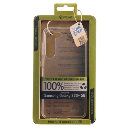 FUNDA MUVIT RECYCLETEK PARA SAMSUNG GALAXY S23+ 5G TRANSPARENTE