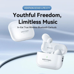 Auriculares Bluetooth Vention Echo Lite E11 con estuche de carga. Blancos