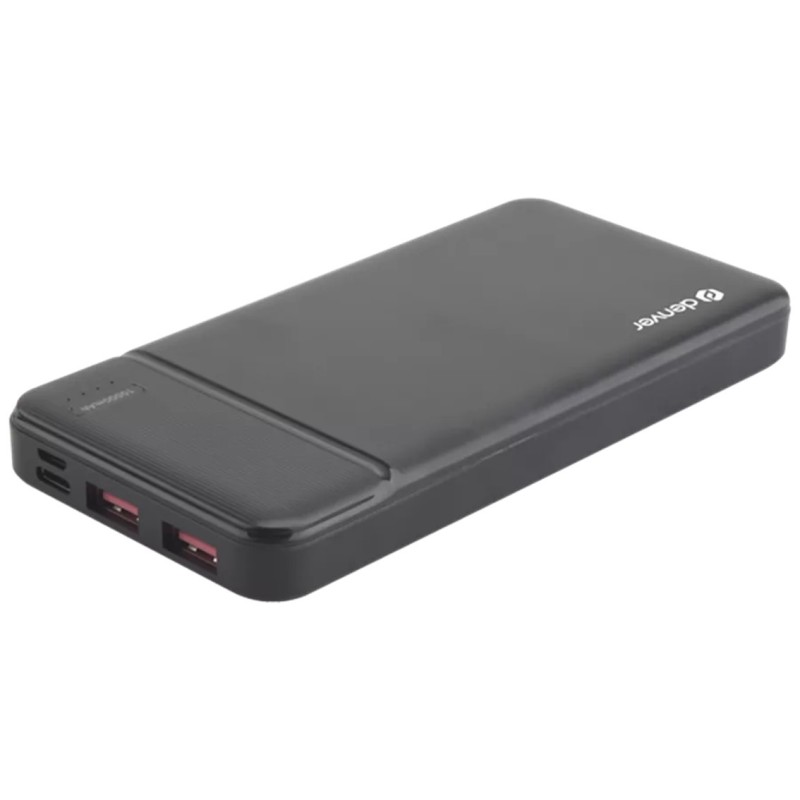 BATERIA EXTERNA PORTATIL POWERBANK DENVER PQC-10007 10000MAH MICRO USB USB TIPO C