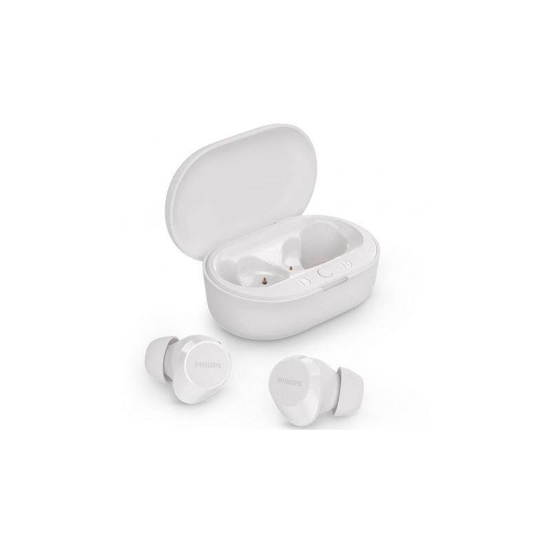Auriculares Bluetooth Philips TAT1209 con estuche de carga/ Autonomía 6h/ Blancos
