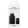 CARGADOR SAMSUNG DUO USB TIPO A + 2 X USB TIPO C NEGRO 65W