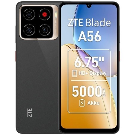 ZTE Blade A56 4GB/64GB Negro | Batería 5000 mAh y Gran Pantalla