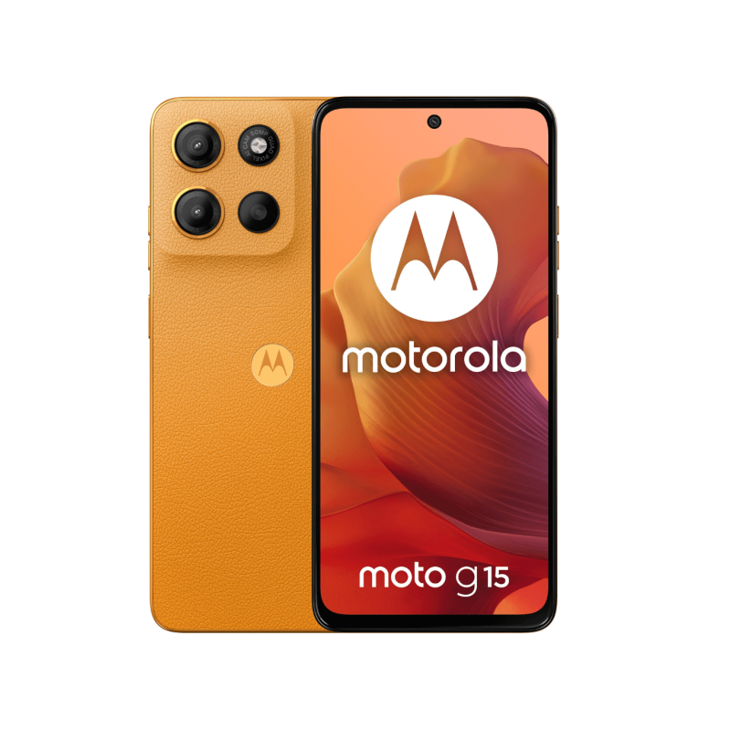 Moto G15 Naranja: 5200mAh | 50MP | 128GB | Dolby Atmos 🎶