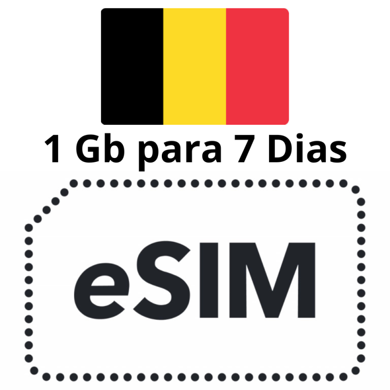 Esim Bélgica - 1 GB - 7 días