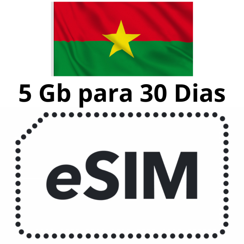 Esim Burkina Faso - 5 GB - 30 días