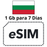 Esim Bulgaria - 1 GB - 7 días