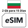 Esim Bulgaria - 2 GB - 15 días