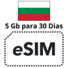 Esim Bulgaria - 5 GB - 30 días