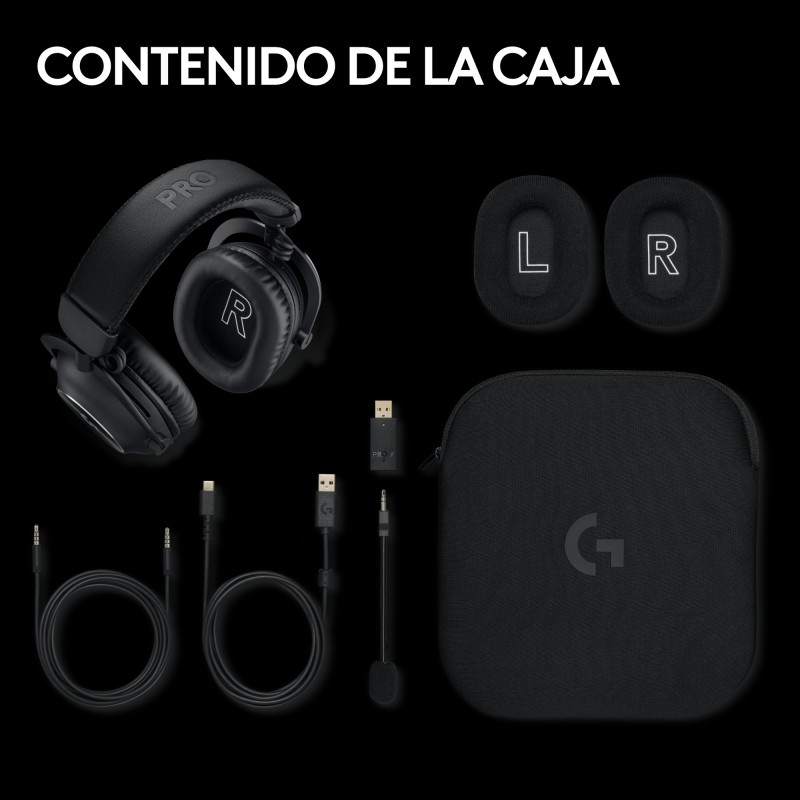 Auriculares Gaming Logitech G Pro X 2 Inalámbricos con Lightspeed Negros