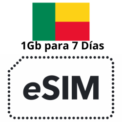 Esim Benin - 1 GB - 7 días