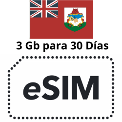 Esim Bermudas - 3 GB - 30 días