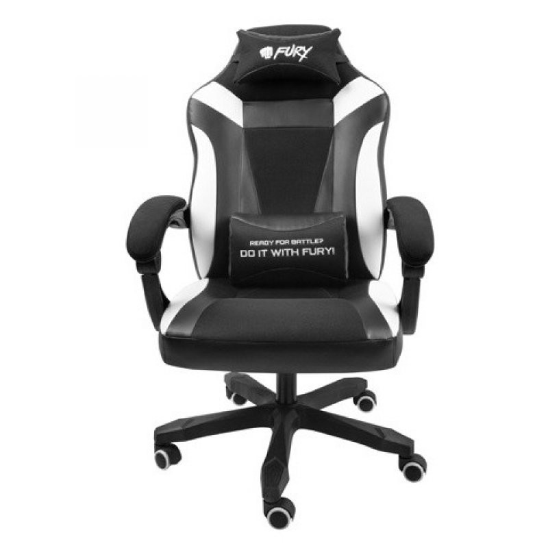 SILLA GAMING FURY AVENGER M+ NEGRA BLANCA