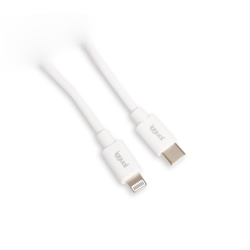 iggual cable USB-C-Lightning 100 cm blanco Q3.0 3A