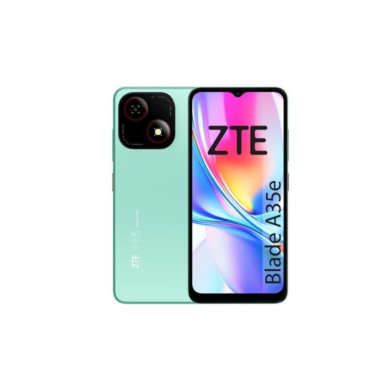 ZTE Blade A35E Verde vista frontal pantalla 6.52 pulgadas HD 90Hz mejor precio envío 24H