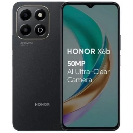 HONOR X6B Negro Medianoche vista frontal pantalla 6.56 pulgadas 90Hz mejor precio envío 24H