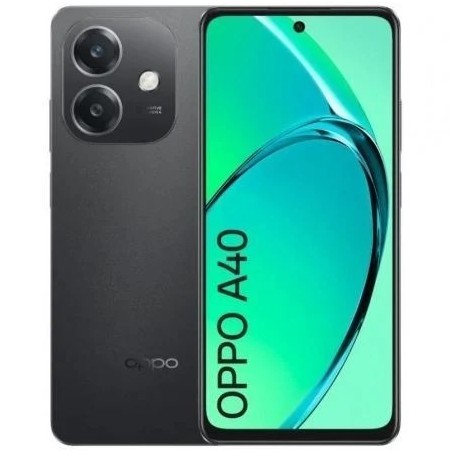 Smartphone Oppo A40 negro vista frontal pantalla 6.67 pulgadas 1000 nits mejor precio envío 24 horas